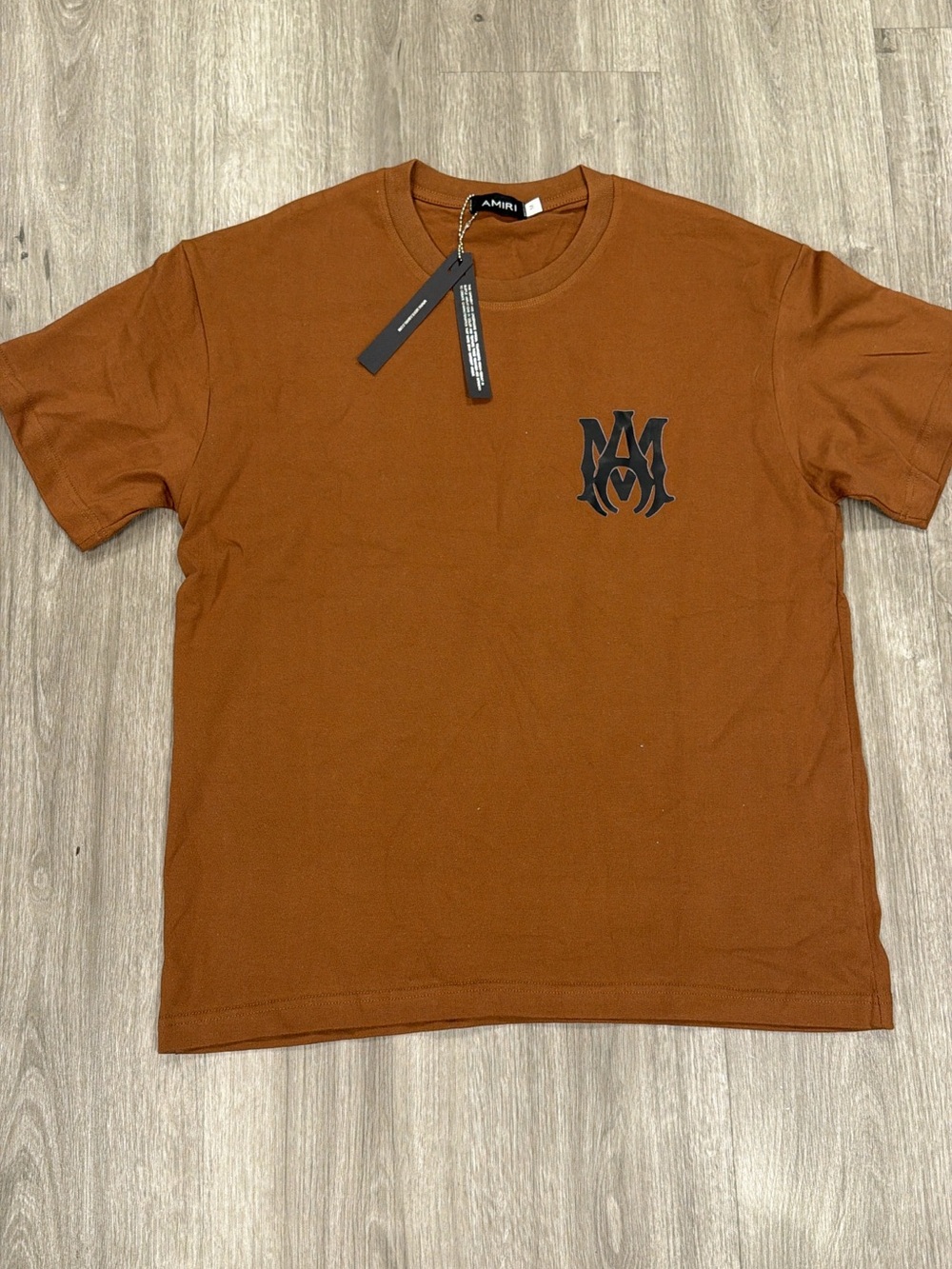 AMIRI Brown Short Sleeve Logo Crew T-Shirt